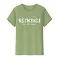 thumbnail image 4 of Baqcunre Valentine'S Day Shirts For Women Funny Print T Shirt Printed Crew Neck Shirt Women's Pullover T Shirt(Army Green S-3XL),Womens Tops Graphic Tees For Women Shirts For Women Womens Tops, 4 of 8