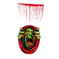 thumbnail image 3 of Pegatina para asiento de inodoro de Halloween para hombre, señal decorativa con cara sangrienta, decoración de Halloween Horrible, calcomanías para ta, 3 of 8