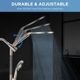 thumbnail image 2 of Dual Handheld Shower Head Combo: 8 Inch Rainfall and High-Pressure System with 10 Spray Modes, Brushed Nickel Finish, Wall Mounted, 2 of 6