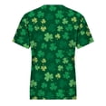 thumbnail image 6 of Fesfesfes Tshirts Shirts for Women Casual St. Patrick's Day Printed Short Sleeve Round Neck Pullover Blouse T-shirt Tops Sweatshirt for Women XL(US:10), 6 of 7