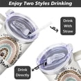 thumbnail image 4 of Dog Mom 40 oz Tumbler, Paw Print Stainless Steel Handle Straw, 40oz Cup Cup Gift for Women, 4 of 5