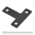 thumbnail image 6 of Uxcell T Shape Bracket, 40x40mm Iron Spray Paint with Screws Black 20Pack, 6 of 6