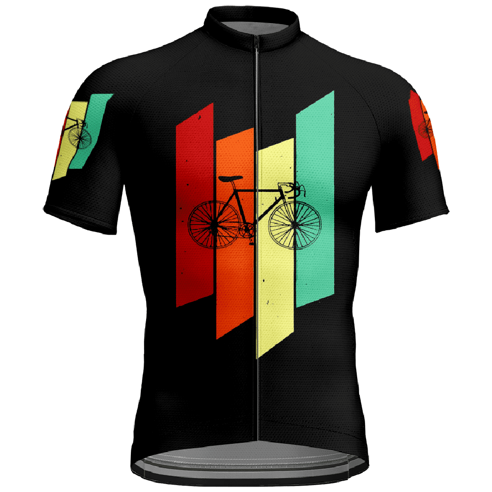 Men's Short Sleeve Cycling Jersey with Pockets Breathable Lightweight