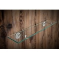 Beckmann Series Ultra Grade Modern 24 Inch Tempered Glass Shelf