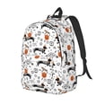 thumbnail image 1 of Vsdgher Halloween Dachshund Print Canvas Backpack Travel Rucksack Unisex Knapsack 15.7/17.7Inch Laptop Backpack for Work,College-Small, 1 of 5