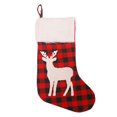 thumbnail image 1 of Naiovety Calcetines de Navidad con bordado de Jacquard, envoltorio de regalo pequeño, calcetines de copo de nieve de alce, rejilla roja, Kits de decoración para fiestas Alce, 1 of 6