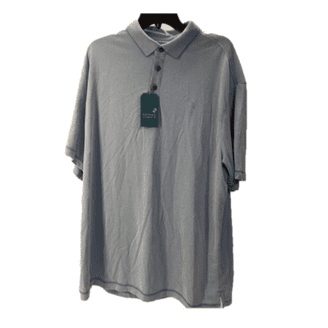 Steve Green Striped Long Sleeve Polo Shirt Mens XL