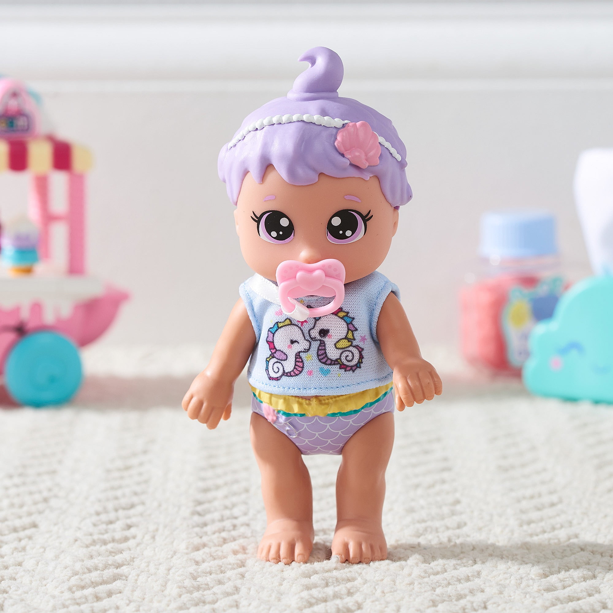My Sweet Baby Poupée à breloques tenue magique changeant de couleur Violet