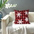 thumbnail image 6 of Red Christmas Tree Throw Pillow Covers 18x18 Inch Set of 2 Winter Xmas Outdoor Decorative Pillows Cover Holiday Farmhouse Linen Cushion Case for Bed Couch Sofa Decor, 6 of 6