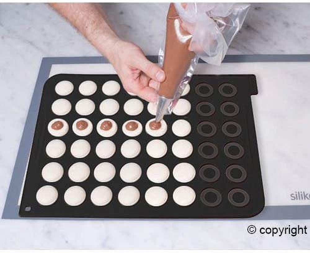 Silikomart MAC02 Macaroon Silicone Baking Sheet, 40mm Cavities