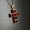 Rose, variant on Natural Garnet Cross Pendant, 14K Yellow Gold, January Birthstone