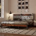 thumbnail image 2 of CONCETTA King Bed Frame, Heavy Duty Metal, Storage Headboard with Charging Station, Noise Free, No Spring Box Required, 1100lbs Capacity, 2 of 8