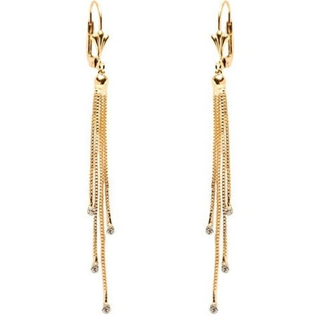 Dangling Wedding Earrings - Swarovski Elements 18kt Gold-Plated Dangling Earrings