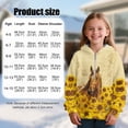 thumbnail image 7 of Pzuqiu Sunflower Horse Hooded Sweatshirts for Girls Size 6-7 Warm Wind Proof Children's Long Sleeve Sweatshirt Versatile Stretchy Fall Winter Clothes Fashion for Everyday Wear, 7 of 7