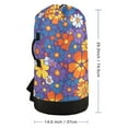 thumbnail image 3 of RMDQTR Durable Large Laundry Backpack with Drawstring Closure Ideal for Laundry Trips,Travel&Camping Realistic Floral Pattern, 3 of 7