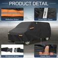 thumbnail image 6 of Unique Bargains 210D-PU Car Cover Black for Black ford E-Series 192.91"x75.2"x66.93", 6 of 8