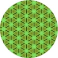thumbnail image 1 of Ahgly Company Indoor Round Patterned Bright Green Area Rugs, 5' Round, 1 of 6