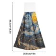 thumbnail image 6 of Yayeee Kitchen Hanging Hand Towels Set of 2 with Loop Bathroom Absorbent Tie Towel, Swirling Starry Sky, 6 of 7