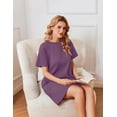 thumbnail image 2 of Ekouaer Nightgowns for Women Cotton Sleep Shirts Tshirt Nightshirt Casual Sleepdress Sleepwear with Pockets, 2 of 6