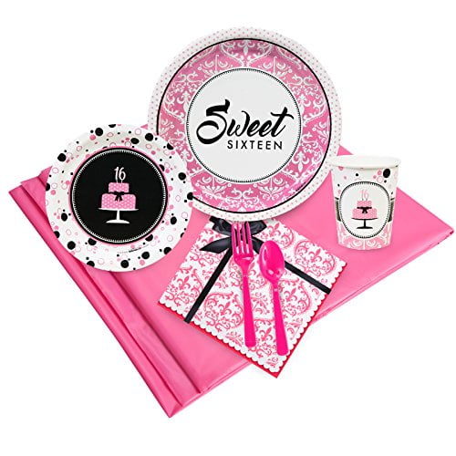 Sweet 16 Teen Girl Birthday Party Supplies Party Pack For 8