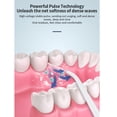 thumbnail image 4 of Irrigador dental eléctrico con 4 boquillas, herramienta de limpieza de dientes con hilo dental portátil para el hogar, color blanco, 4 of 10