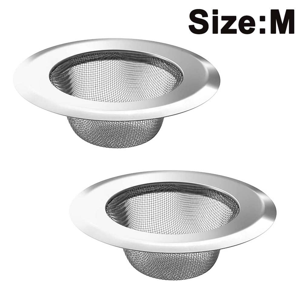 2 Pack Kitchen Sink Strainer, Stainless Steel Drain Filter Strainer, Anti Clogging Sink Drains Cover for Kitchen Sinks Drains