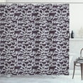 thumbnail image 1 of Ambesonne Savannah Shower Curtain, Silhouette Wild Animals, 69"Wx70"L, Dark Blue Grey, 1 of 3