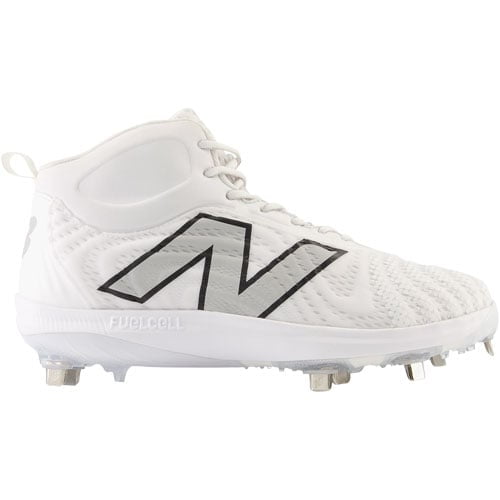 New Balance Men s Fuelcell 4040V7 Mid Metal Baseball Cleat White Grey Medium 9.5 Walmart