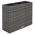thumbnail image 6 of SAFAVIEH Rita Solid Glam Wicker Patio 3-Pot Flower Rack, Grey Brown, 6 of 12
