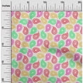 thumbnail image 2 of oneOone Cotton Poplin Twill Off White Fabric Paisleys Sewing Fabric By The Yard Printed Diy Clothing Sewing Supplies 56 Inch Wide, 2 of 5