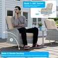 thumbnail image 4 of 10-Piece Patio Furniture Set, Outdoor Patio Furniture with Swivel Chairs Set, Thick Cushions, Modular Patio Sofa, Dual-Strand Wicker Rattan, Rust-Resistant Frame, Khaki, 4 of 8