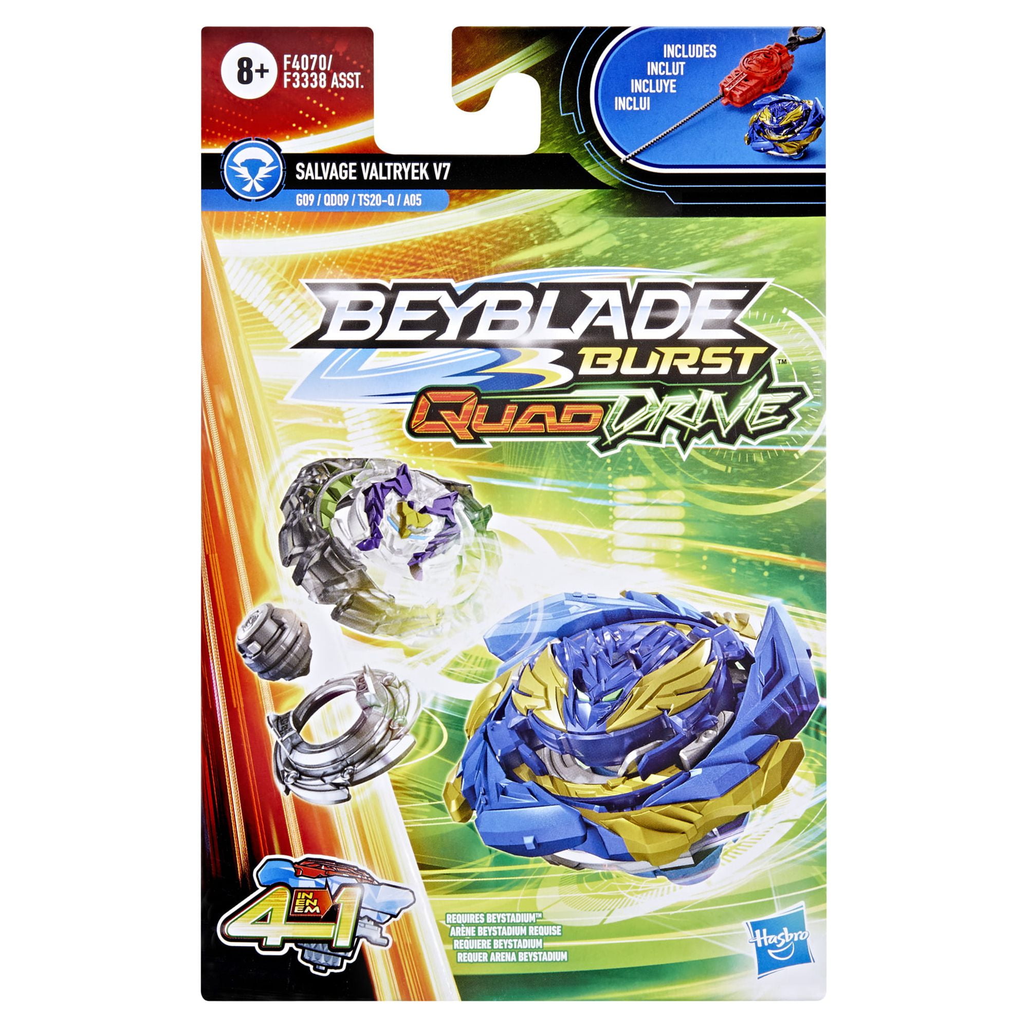 Beyblade Burst QuadDrive Ultimate Evo Valtryek V7 Spinning Top Starter Pack  -- Battling Game Top Toy with Launcher - Beyblade