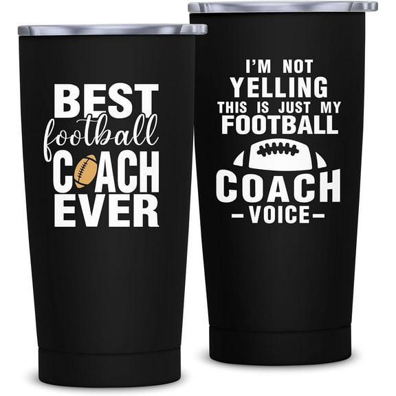 Football Coach Gifts for Men & Women - Best Football Coach Ever Gifts - Coach Appreciation Tumbler, 20 oz Insulation Stainless Steel