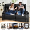 thumbnail image 4 of WISHDEER 58.3" Reclining Loveseat Sofa RV Loveseat Recliner Couch Home Theater Seating for Living Room Manual RV Recliners for Travel Trailers, 4 of 9