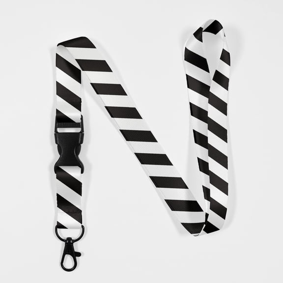 Tape Black White Lanyard