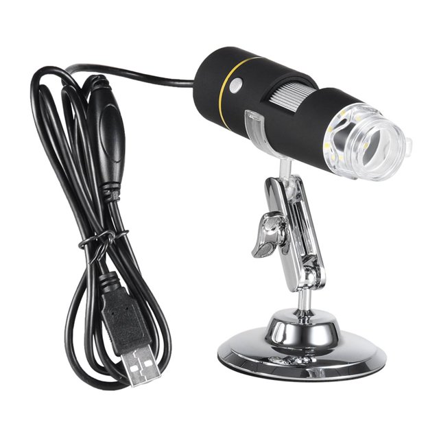 Magnification USB Digital Microscope with OTG Function 8-LED Light Magnifying Glass Magnifier with Stand