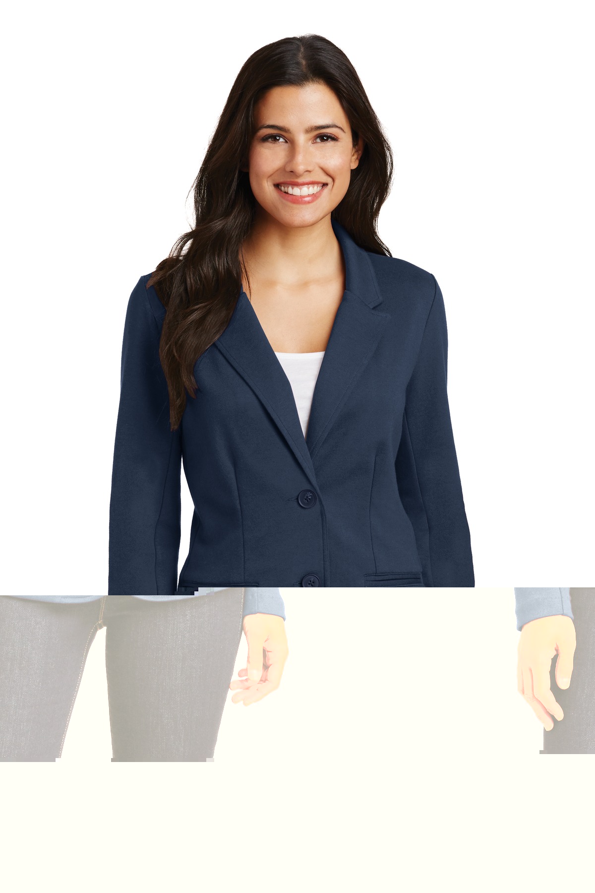 Deep Navy, variant on Port Authority Ladies Knit Blazer Lm2000 - Rich Red - 4XL