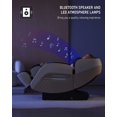 thumbnail image 3 of PUDO Full Body Zero Gravity Massage Chairs AI Voice Control 3D Shiatsu Chair Massage Recliner Heated Intelligent Body Detection Bluetooth Speaker Airbags SL Blue&Beige, 3 of 9