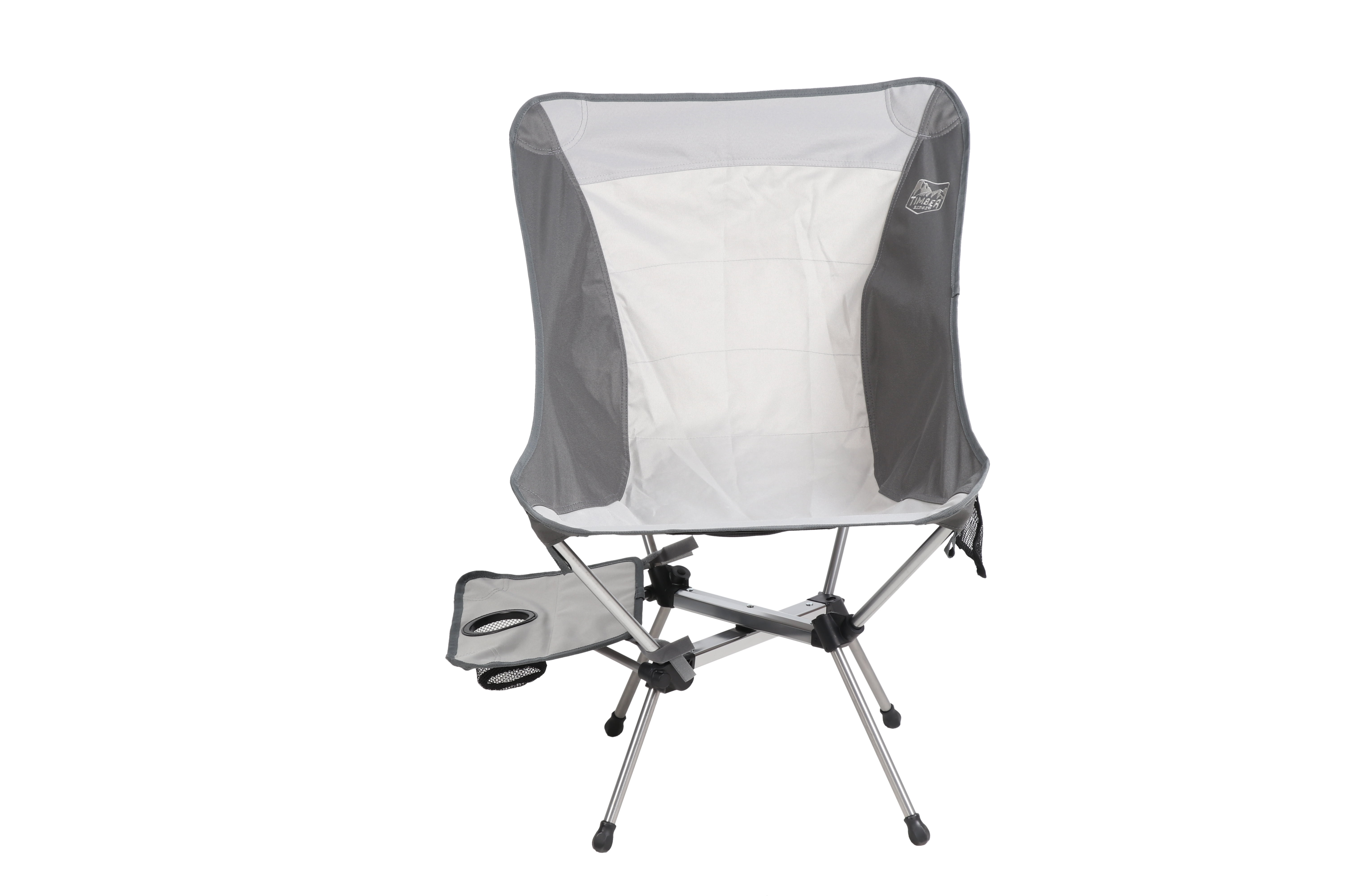 Timber Ridge Yew Backpack Camping Chair with Table, Gray