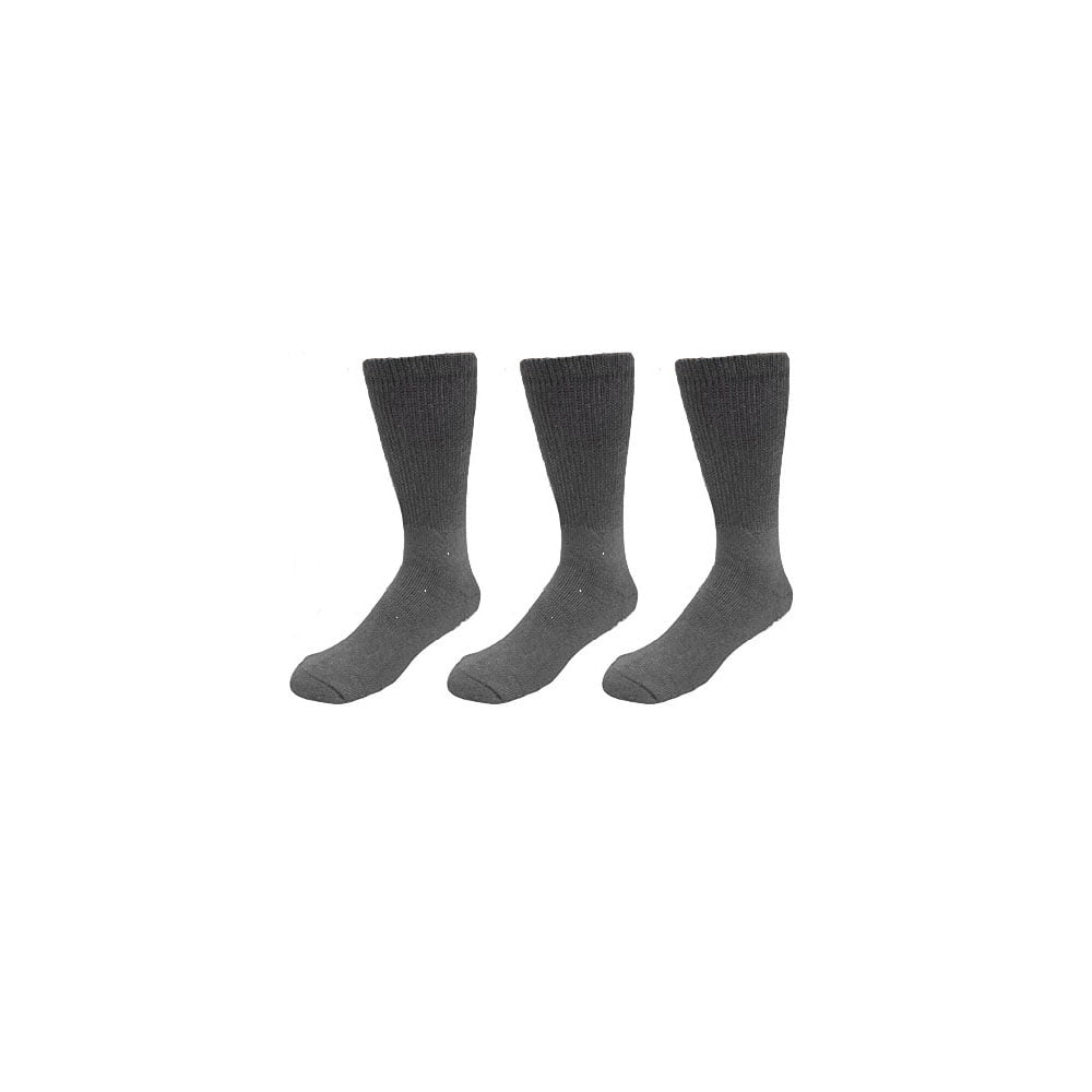 Noble Health Care Diabetic anti Skid Hospital Slipper Socks Women's 9-11, Grey (3 Pack)