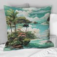 thumbnail image 1 of Designart "Dreamy Island Oasis I" Tropical Throw Pillow - Traditional Pillow For Couch - Insert And Pillows Covers For Living Room Decor, 1 of 5