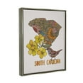 thumbnail image 3 of Stupell Industries Detailed South Carolina State Flower Blossoms Pattern Graphic Art Luster Gray Floating Framed Canvas Print Wall Art, Design by Valentina Harper, 3 of 5