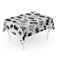 thumbnail image 1 of LADDKE Pattern Black and White Distressed Lightning Bolt Kid Tablecloth Table Desk Cover Home Party Decor 60x120 inch, 1 of 1