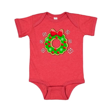 

Inktastic Christmas Wreath Cookie with Snowflakes Gift Baby Boy or Baby Girl Bodysuit