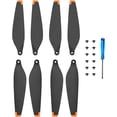 thumbnail image 1 of 8 Piezas de Hélices para DJI Mini 3 Pro Drone Accesorio Vuelo Silencioso Hélices Reemplazables para Drones Hoja de Hélice de Bajo Ruido con Destornillador y 12 Tornillos Negro Naranja 8 Negro Naranja, 1 of 6