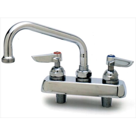 T & S Brass & Bronze Works B-1112 2-Handle Bar Faucet in Chrome with Swing Nozzle