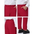 thumbnail image 6 of INSPIRE CHIC Men's Dress Solid Color Pants Straight Front Chino Slacks, 6 of 7