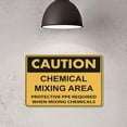 thumbnail image 3 of Caution Chemical Mixing Area Sign 12 X 8 Inches Reflective Aluminum Metal Warning Signage With Symbol For Indoor Outdoor Use, 3 of 6