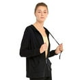 thumbnail image 3 of Sofra Ladies Thin Zip-Up Hoodie Jacket Plus Size, 3 of 5