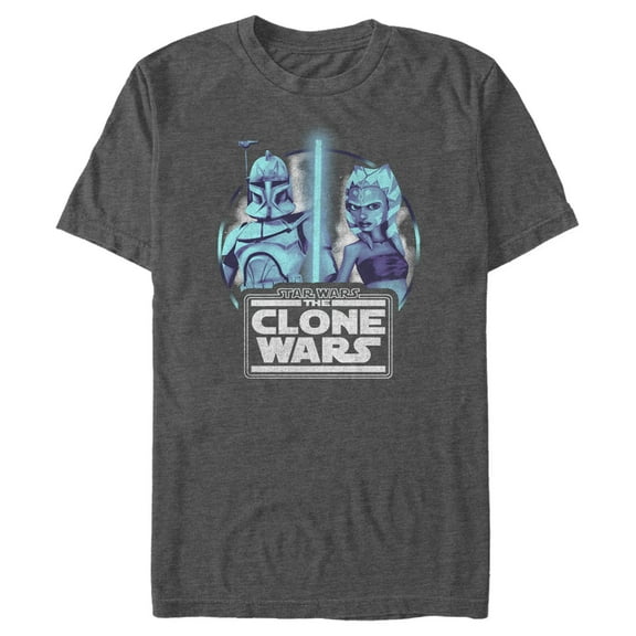 Men's Star Wars: The Clone Wars Ahsoka Lightsaber Glow Graphic Tee Charcoal Heather Medium